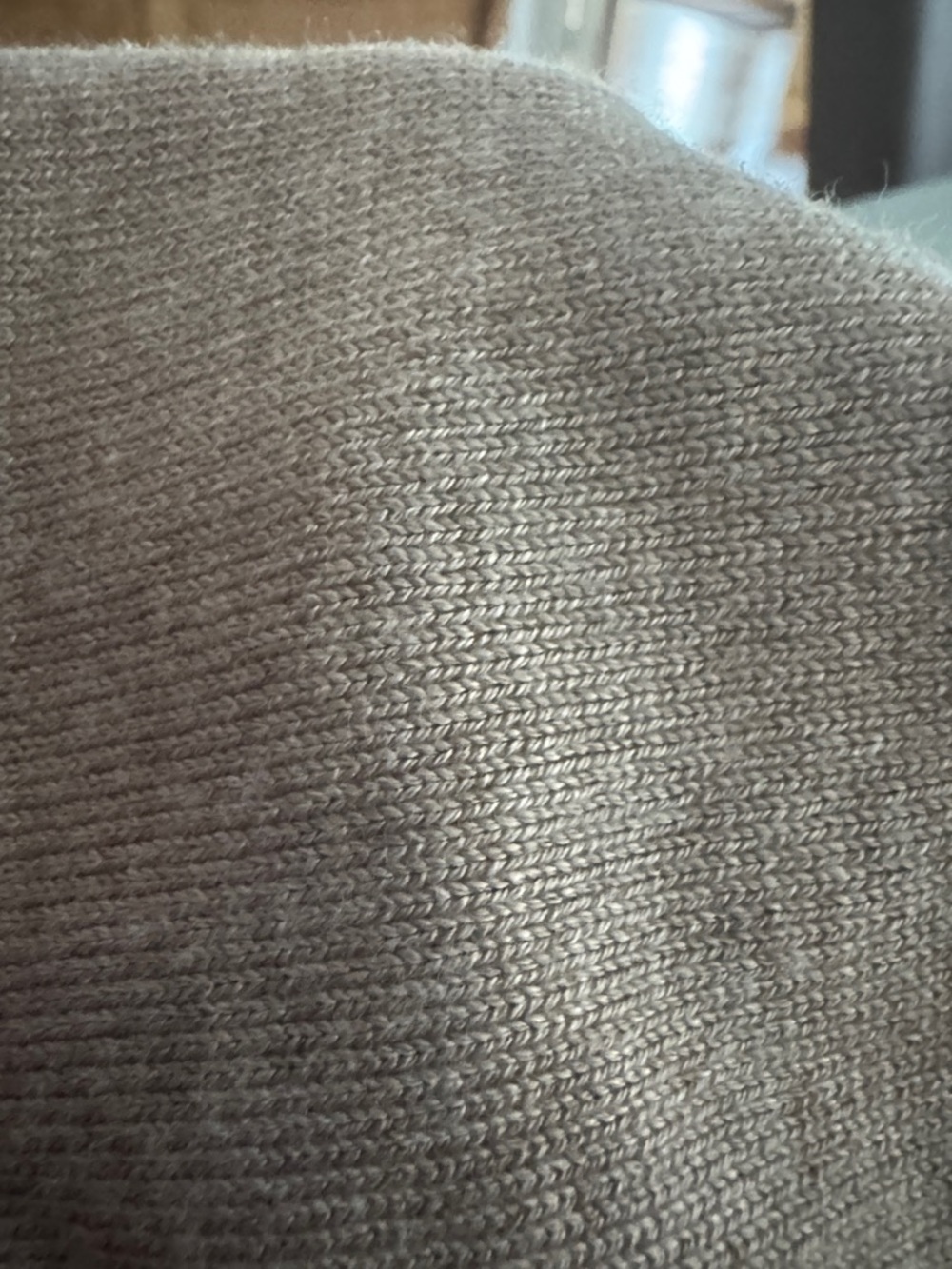 Cozy Open-Front Shawl Collar Cardigan - Light Taupe - Picture 6 of 6